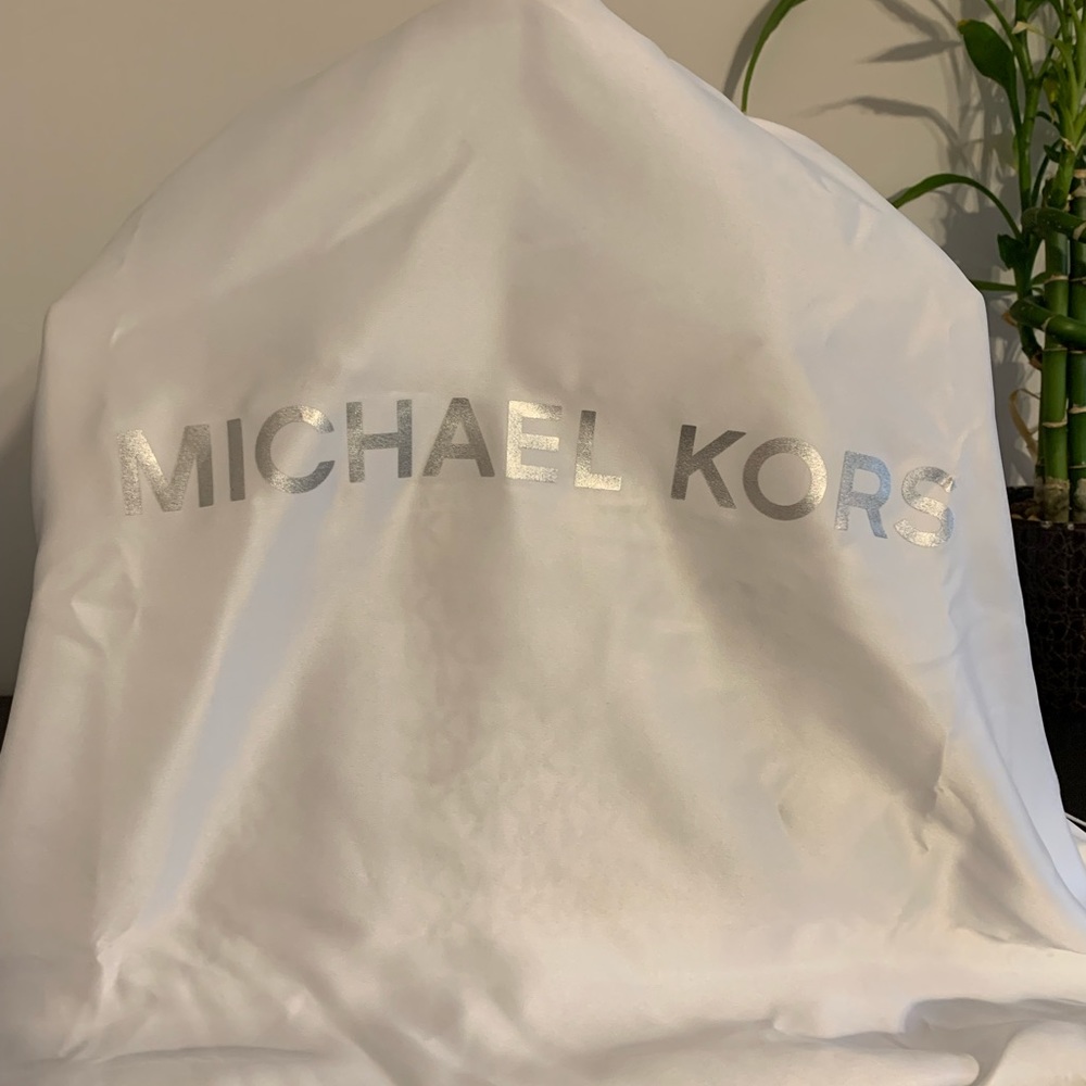 New Michael Kors Nouveau Hamilton Large Logo and Leather Satchel - Picture 5 of 5